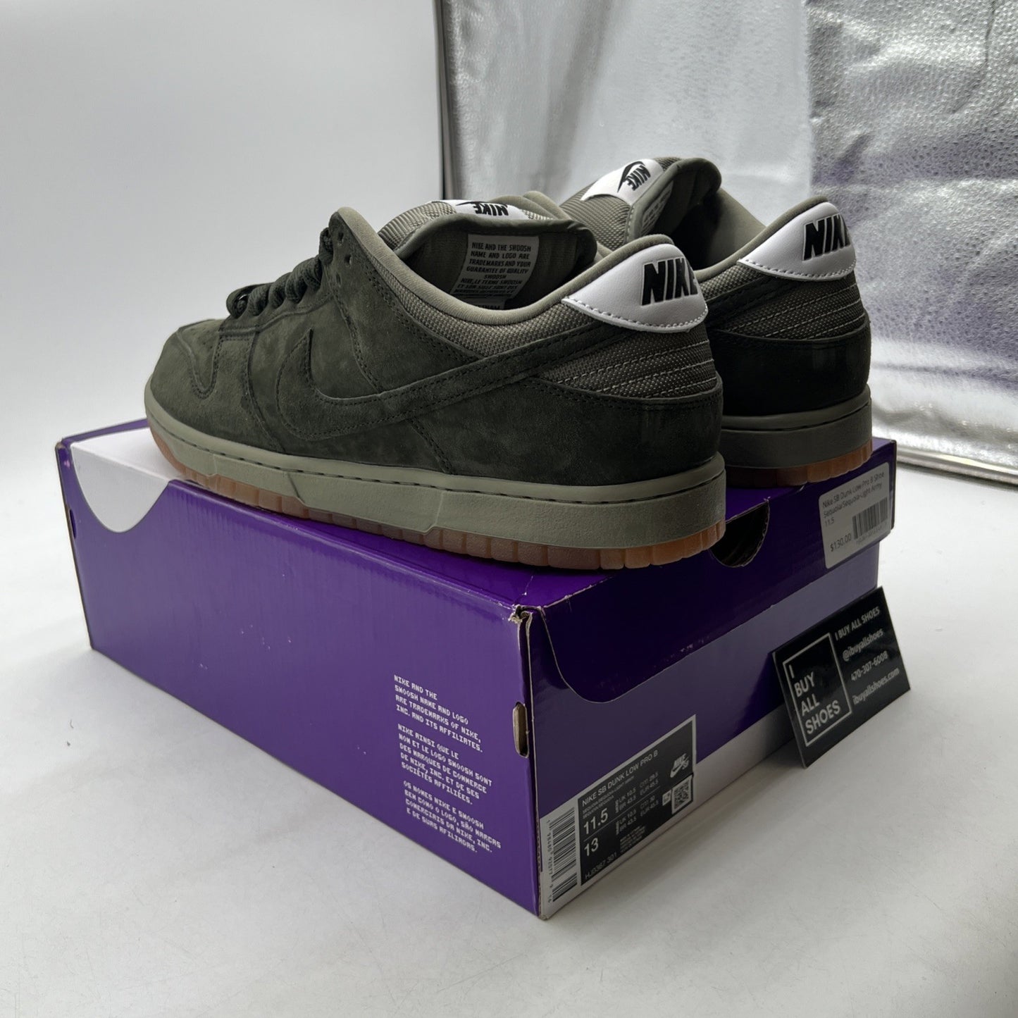 Size 11.5 - Nike Dunk SB Pro B Low Sequoia (HJ0367-301)