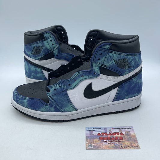 Size 11W - Air Jordan 1 Retro OG High Tie-Dye White Black Leather (CD0461-100)