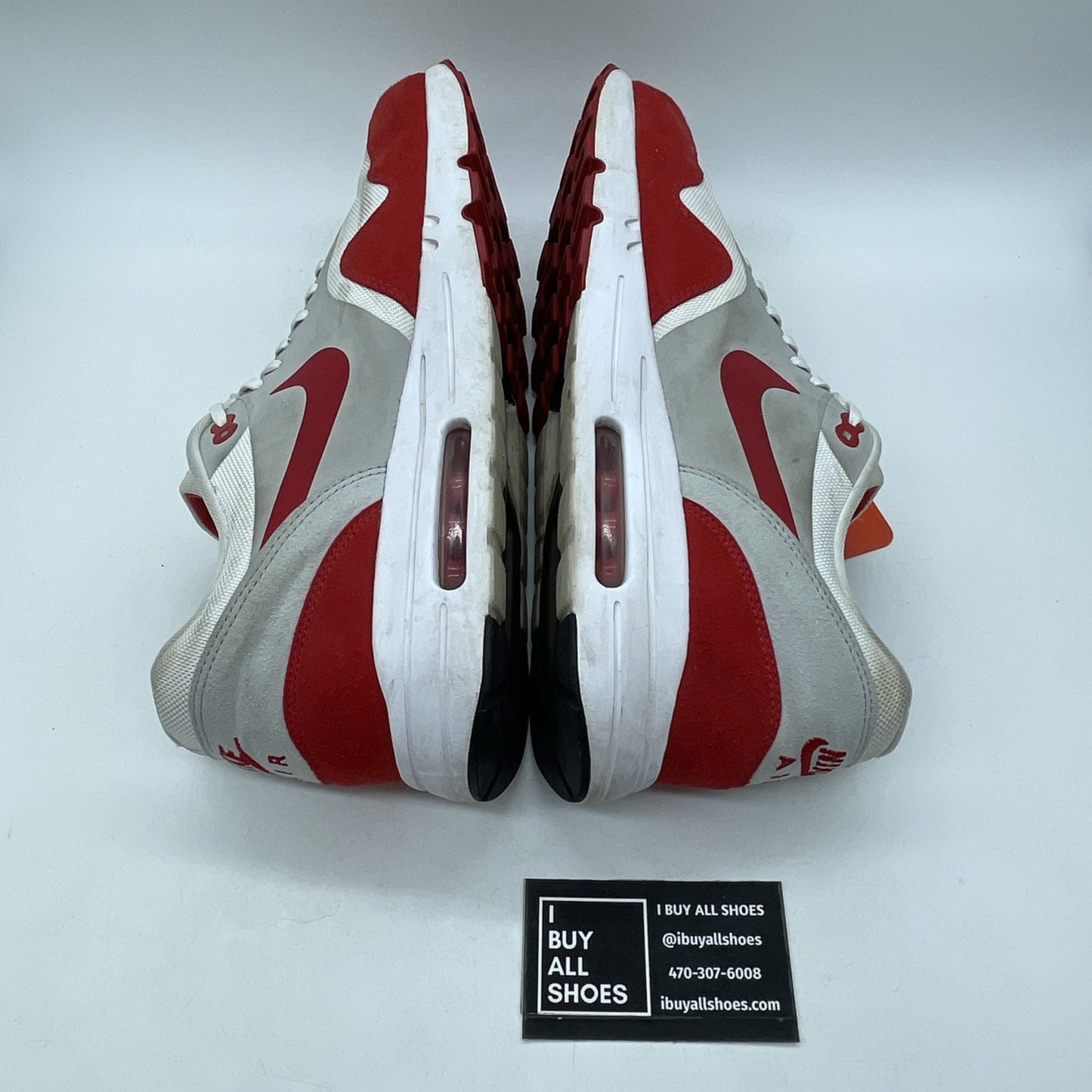 Size 14 - Nike Air Max 1 Ultra 2.0 Air Max Day Grey Red Suede (908091-100)