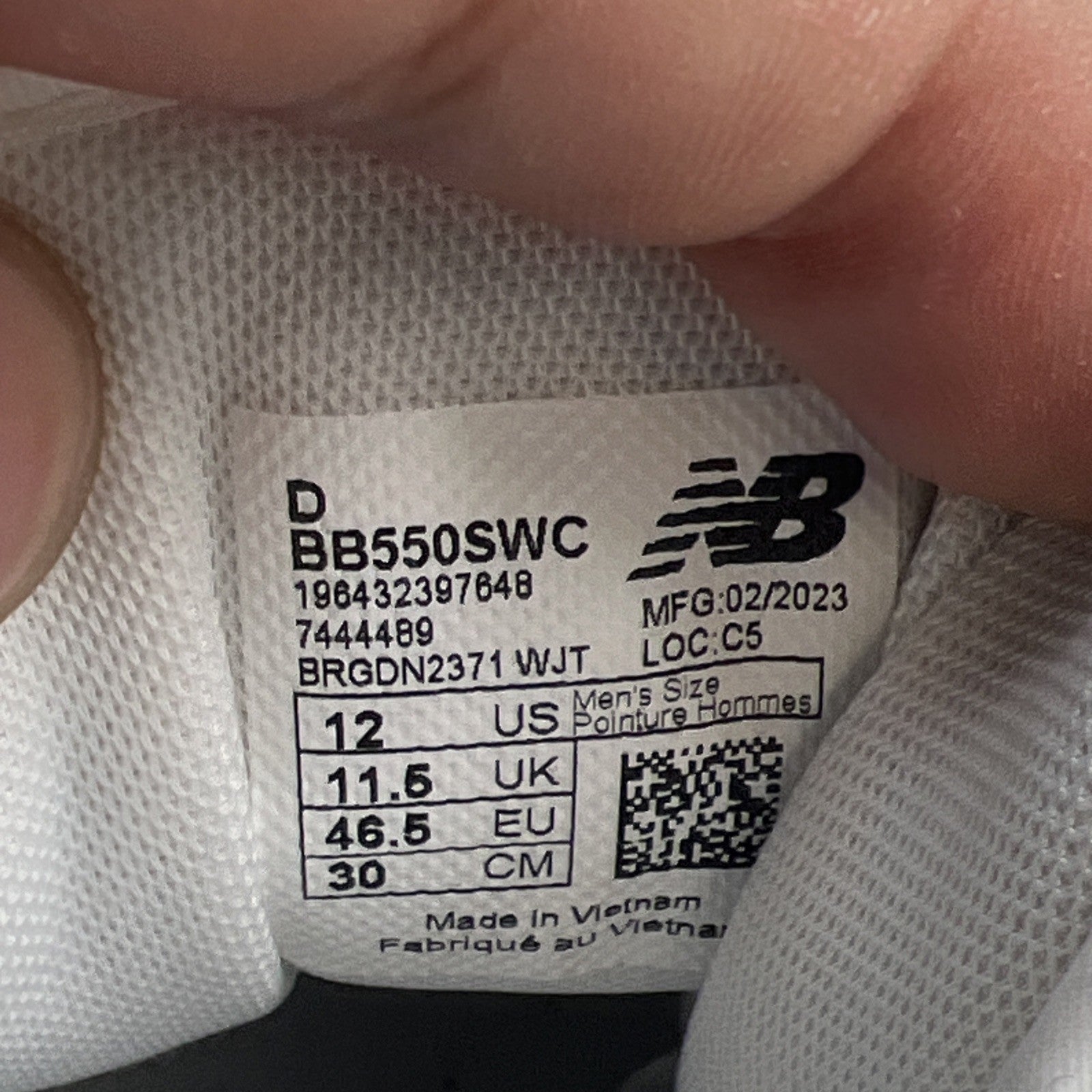 Size 12 - New Balance 550 White Cobalt (BB550SWC)