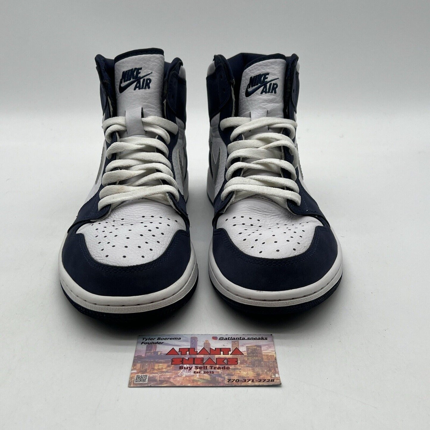 Size 9.5 - Jordan 1 Retro High CO.JP Midnight Navy White Grey Leather DC1788-100