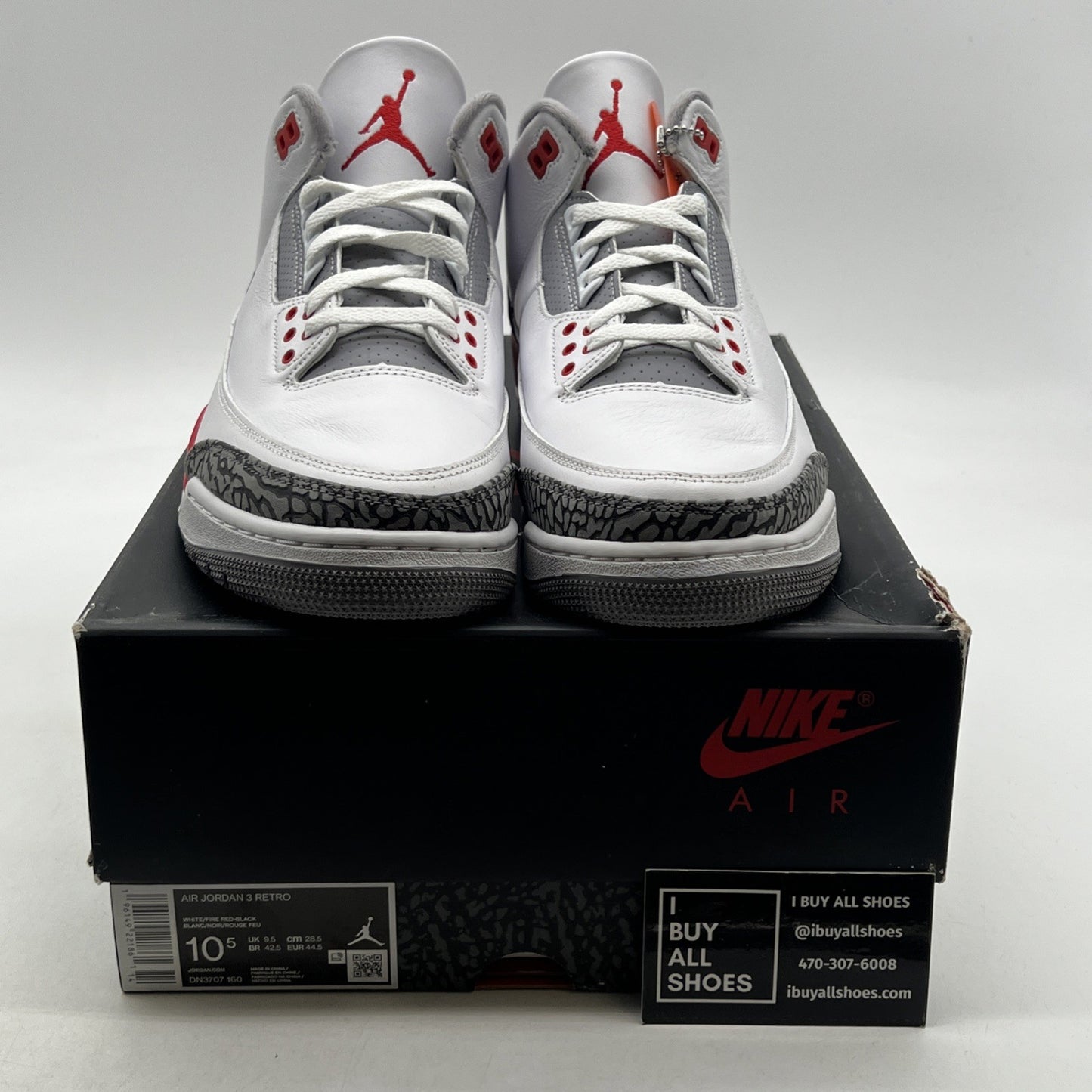 Size 10.5 - Air Jordan 3 Retro Mid Fire Red (DN3707-160)