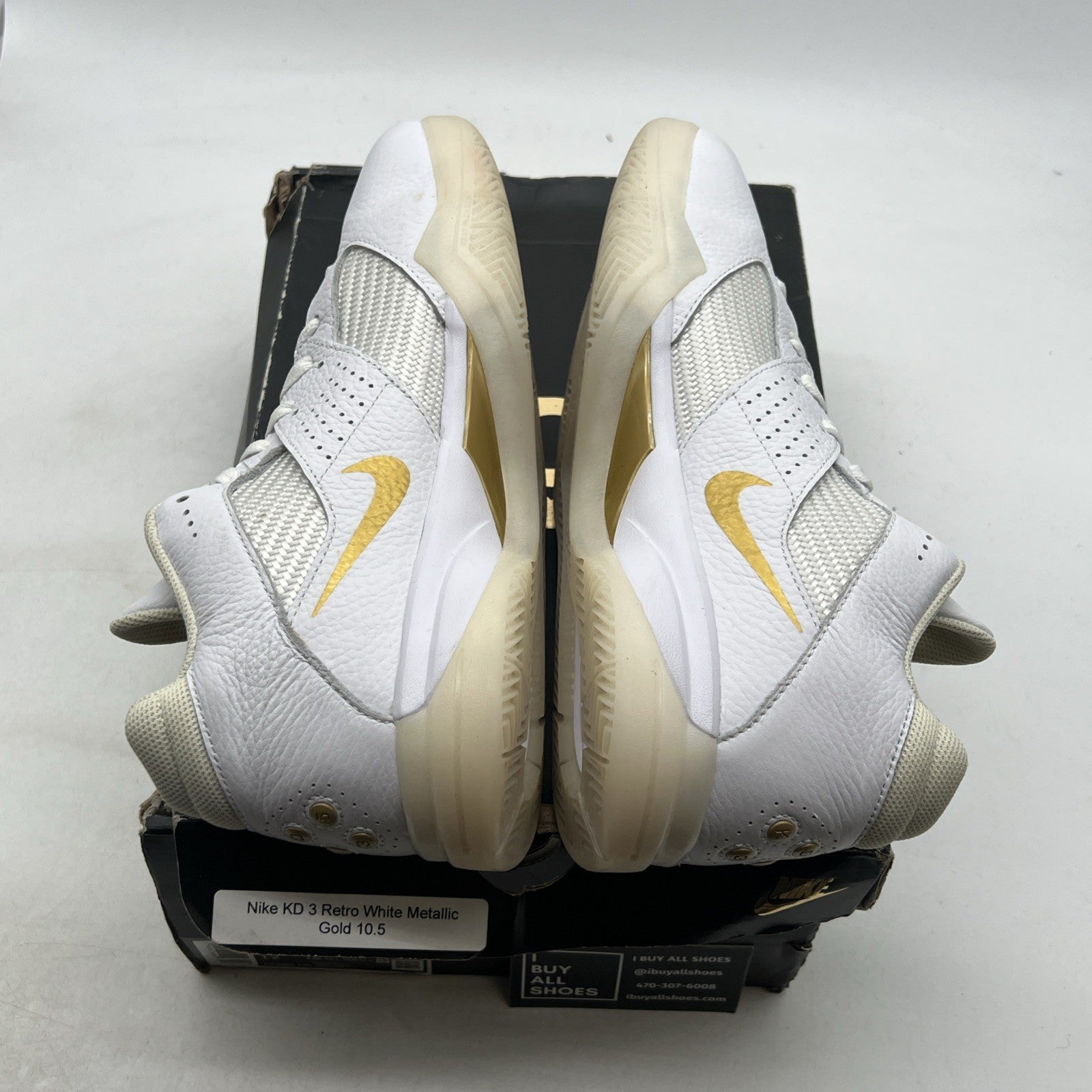 Size 10.5 - Nike Zoom KD 3 White Metallic Gold (DZ3009-100)