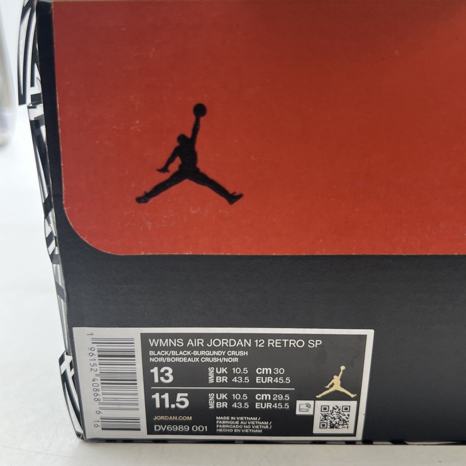 Size 13 - Air Jordan 12 Retro SP x A Ma Maniere Mid Black W (DV6989-001)