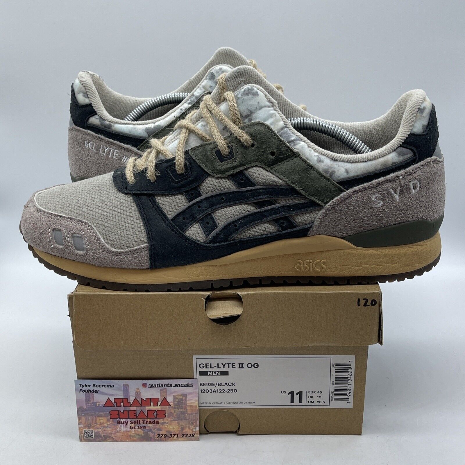 Size 10 - ASICS Sivasdescalzo x Gel Lyte 3 Rewind Waste Blue Suede (1203A122-250