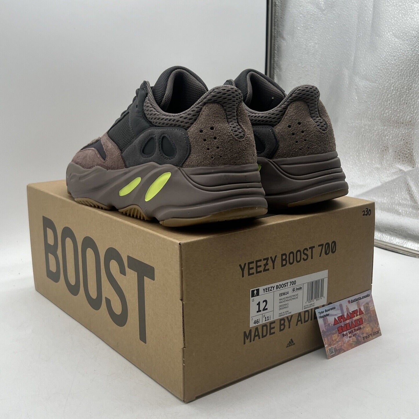 Size 12 - adidas Yeezy Boost 700 V1 Mauve Black Brown Suede (EE9614)
