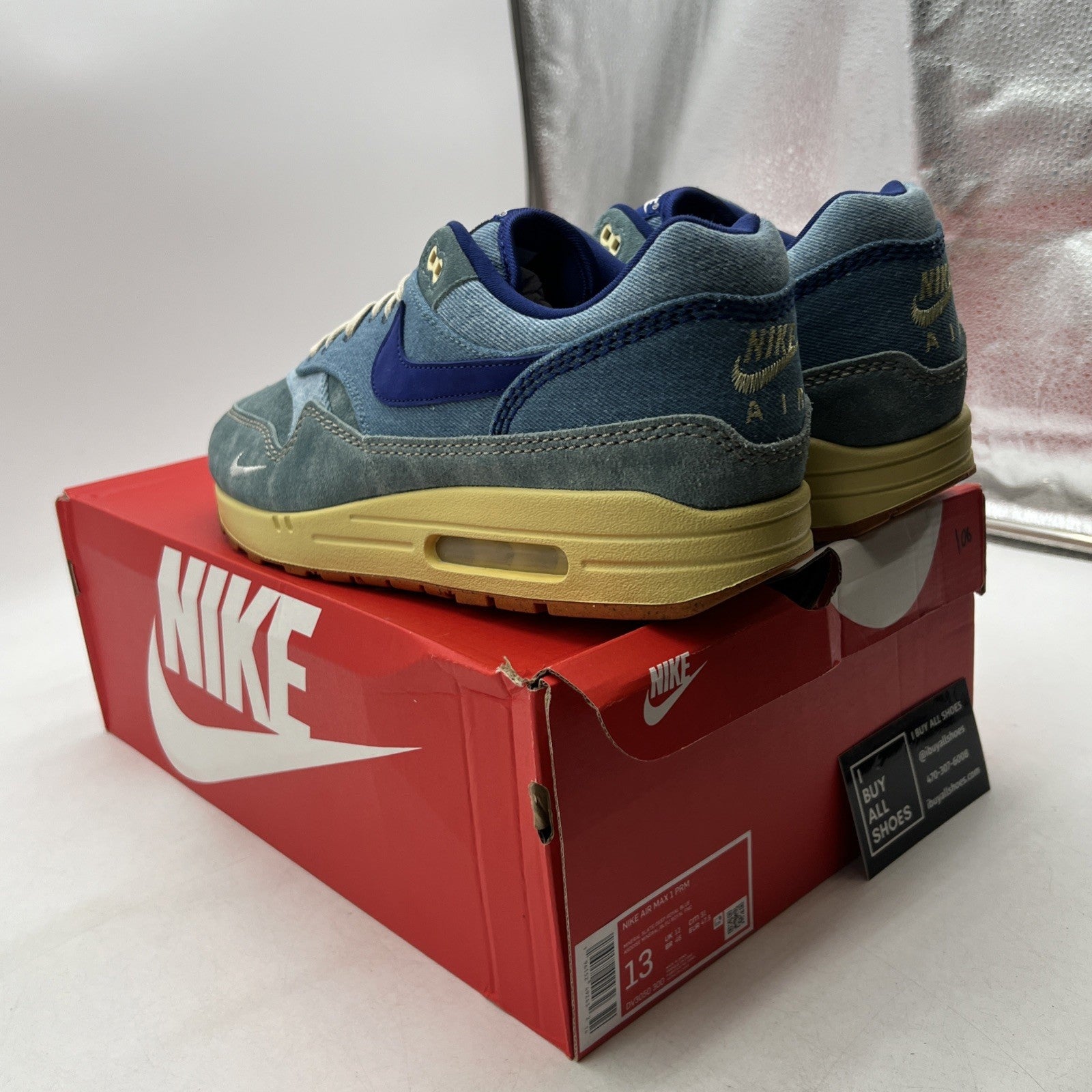 Size 13 - Nike Air Max 1 Premium Dirty Denim 2022 (DV3050-300)
