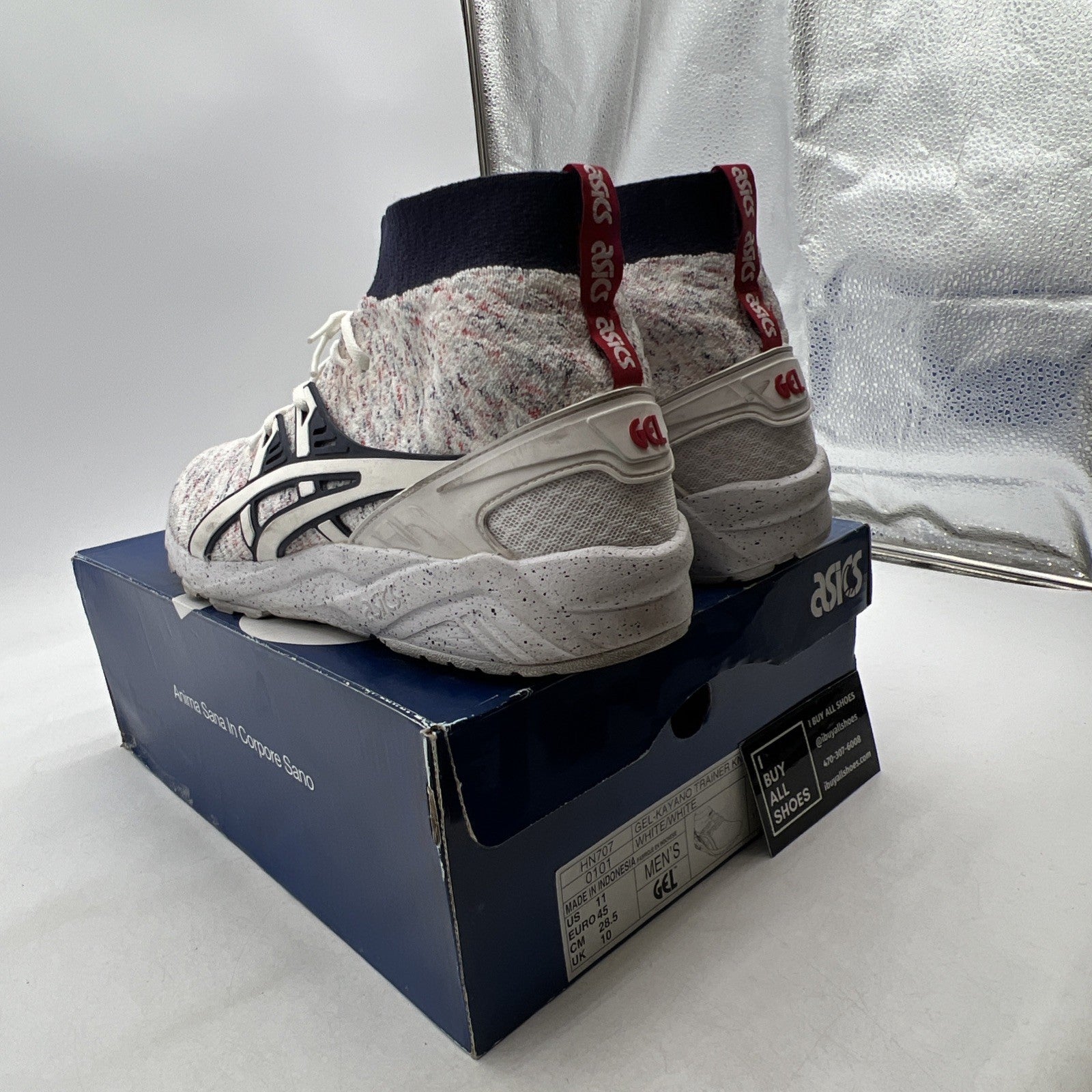 Size 11 - Asics Gel Kayano Trainer Knit MT White (HN707-0101)