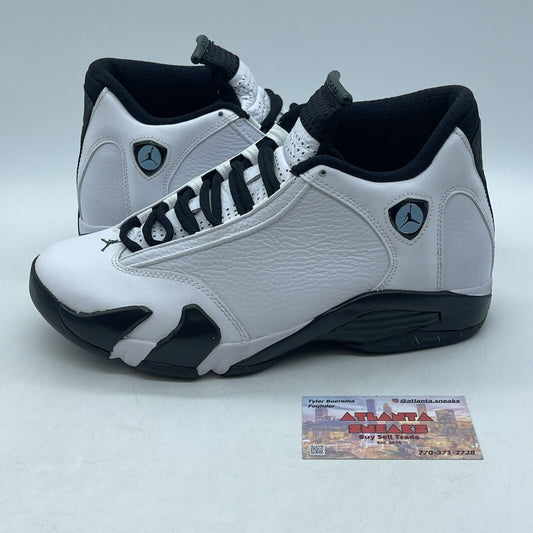 Size 9 - Air Jordan 14 Retro 2016 Oxidized Green White Leather (487471-106)