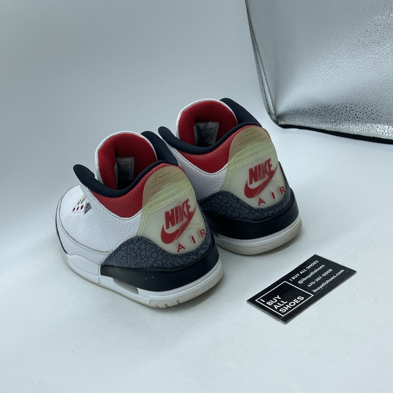 Size 9.5 - Air Jordan 3 Retro Denim SE Fire Red 2020 (CZ6431-100)