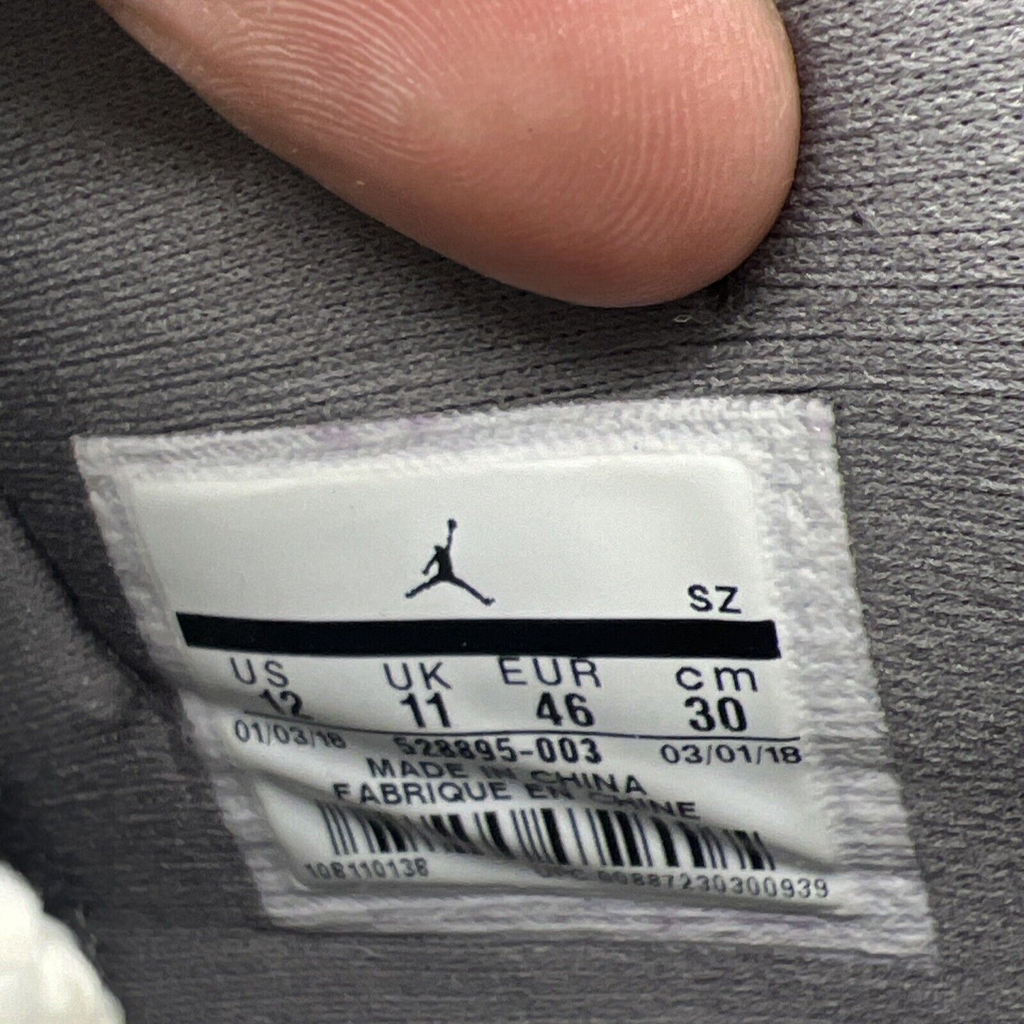 Size 12 - Jordan 11 Retro Low Cool Grey 2018 White Suede (528895-003)