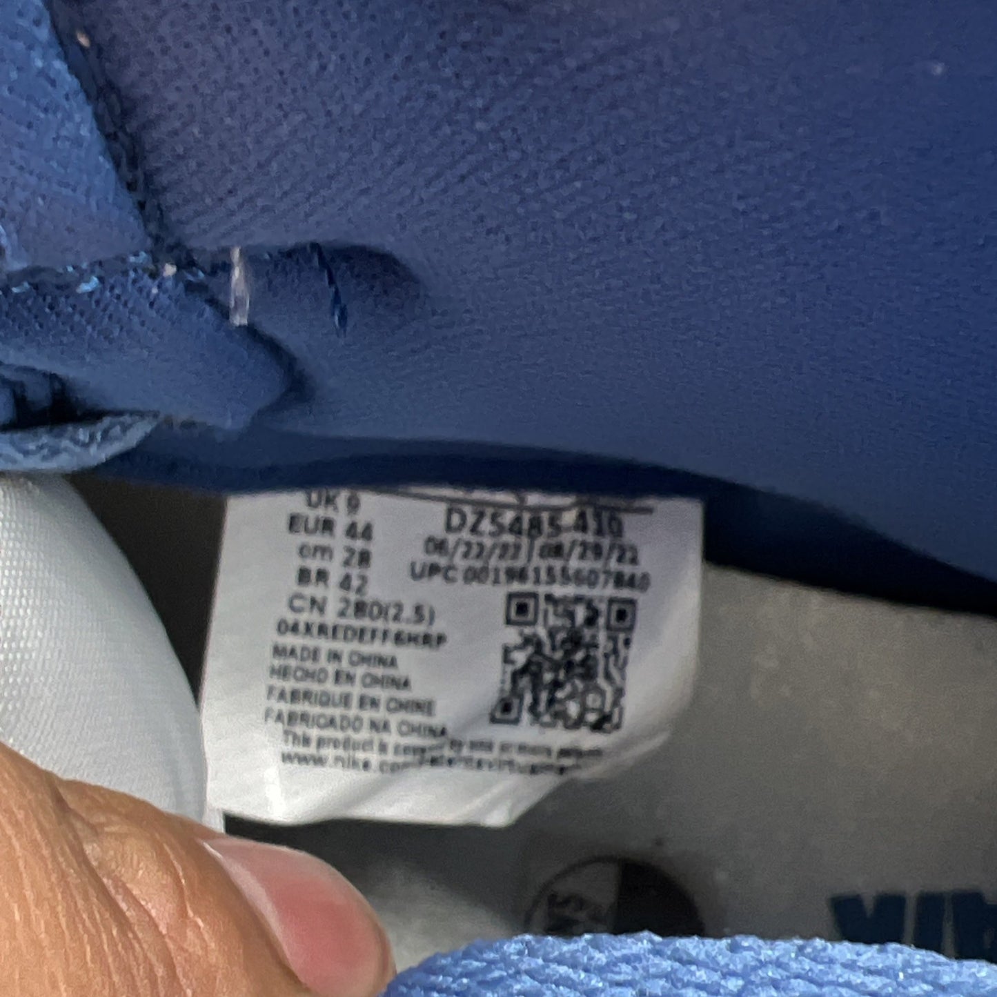 Size 10 - Air Jordan 1 Retro OG High True Blue (DZ5485-410)