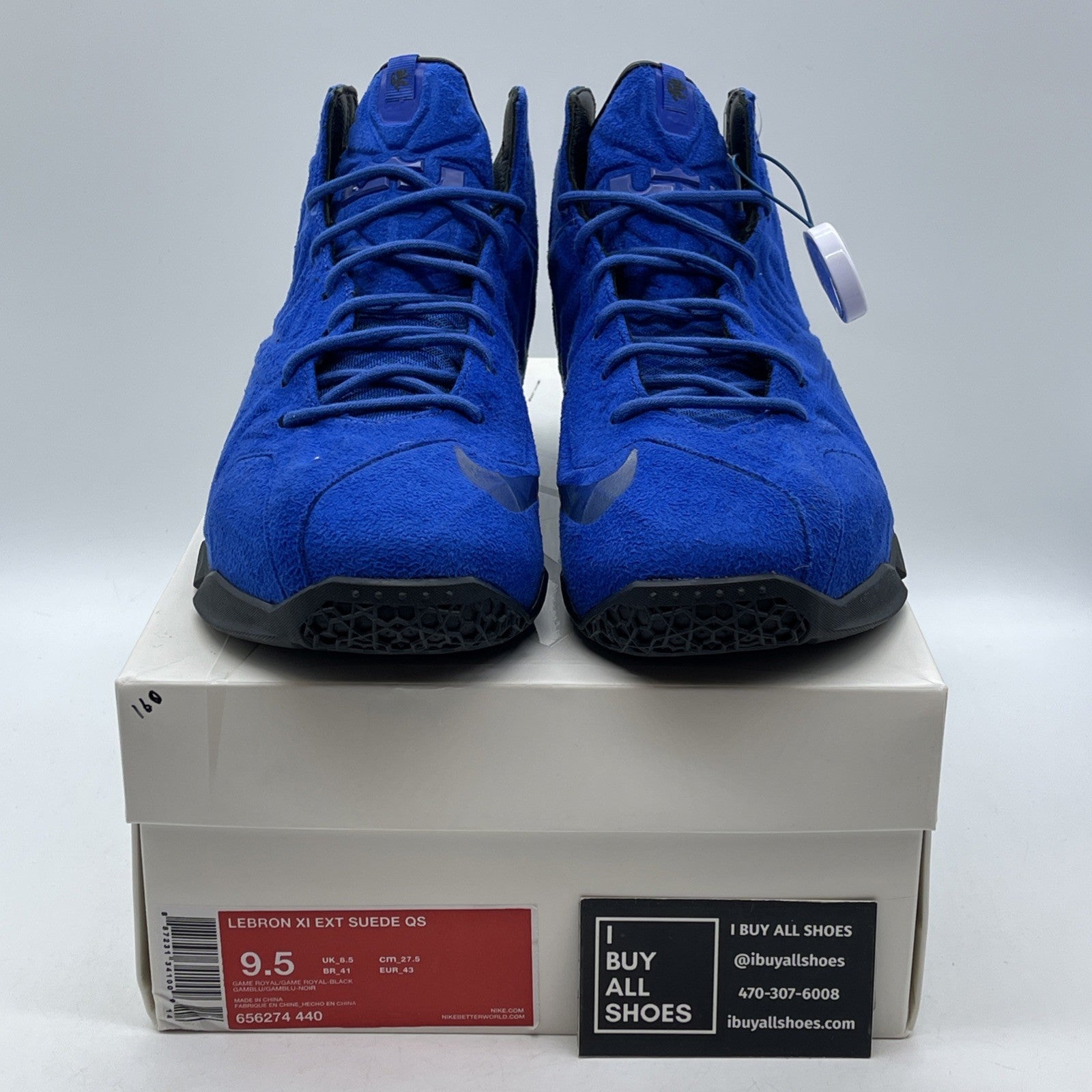 Size 9.5 - Nike LeBron 11 EXT Suede QS Game Royal Blue (656274-440)