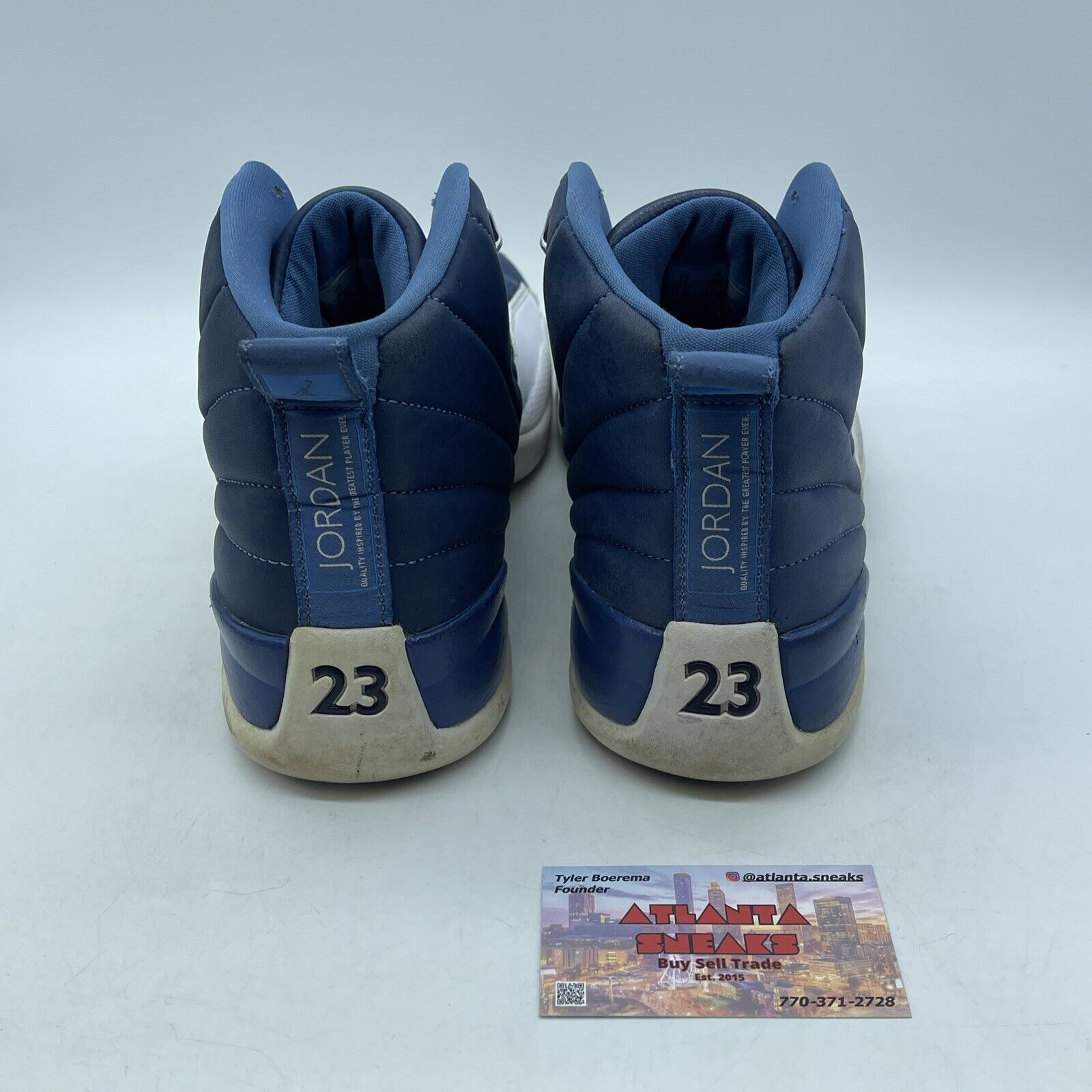 Size 11 - Jordan 12 Retro Indigo 2020 Blue White Silver Leather (130690-404)