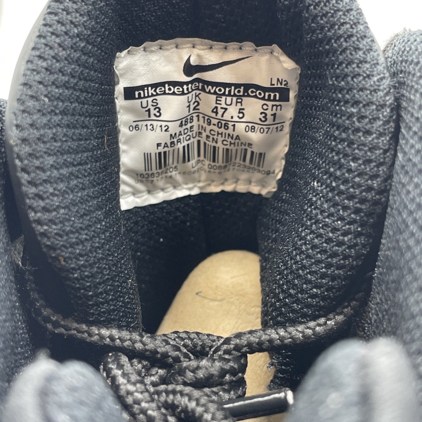 Size 13 - Nike Air Max Barkley Black Suede Leather (488119-061)