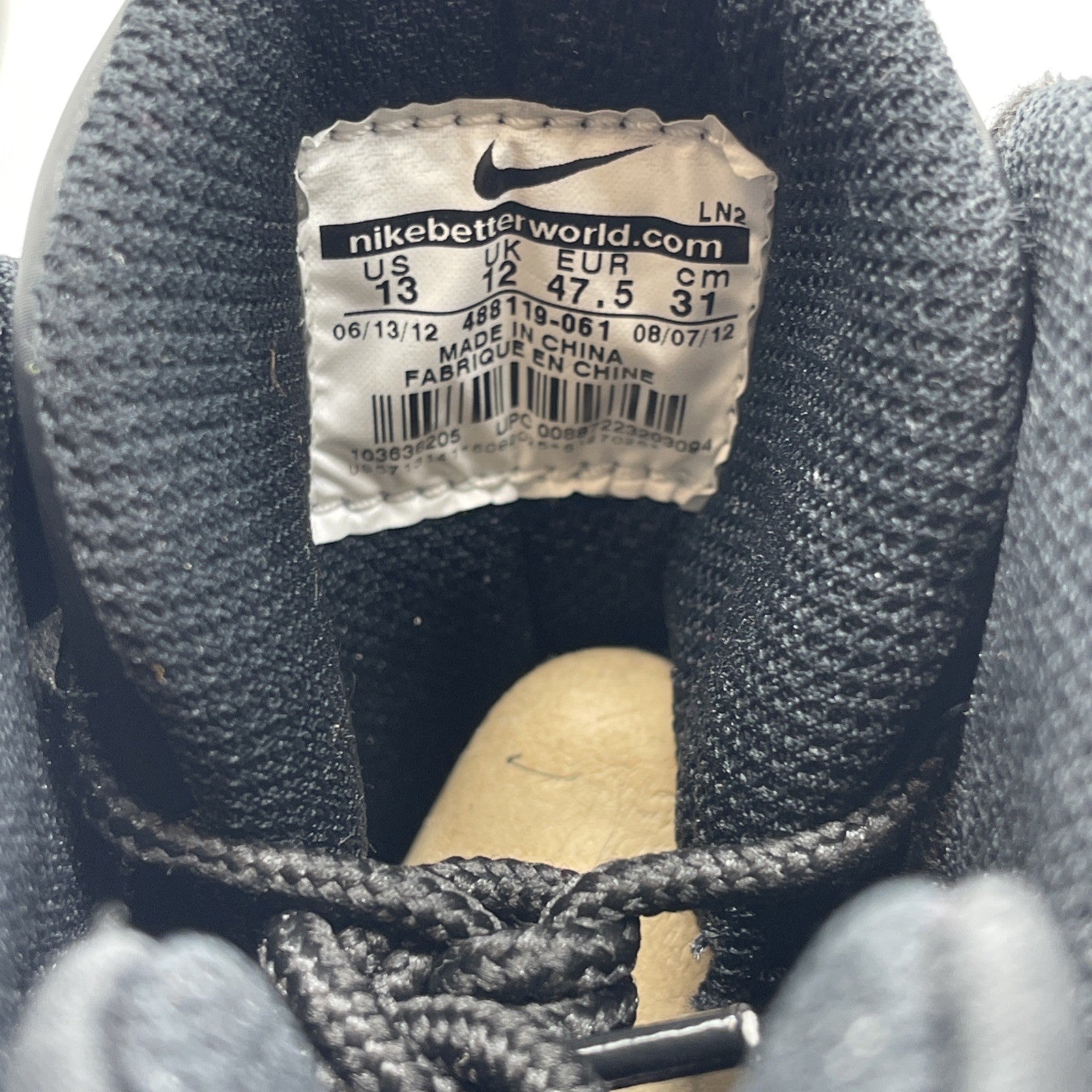 Size 13 - Nike Air Max Barkley Black Suede Leather (488119-061)