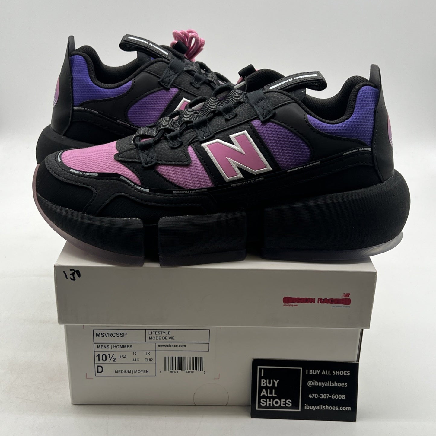 Size 10.5 - New Balance Jaden Smith x Vision Racer Sunset Chaser - Black Mirage