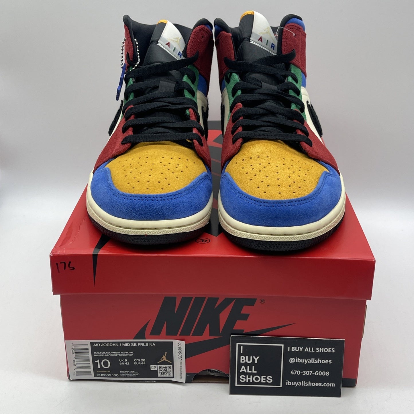 Size 10 - Blue The Great x Air Jordan 1 Mid Fearless Suede (CU2805-100)