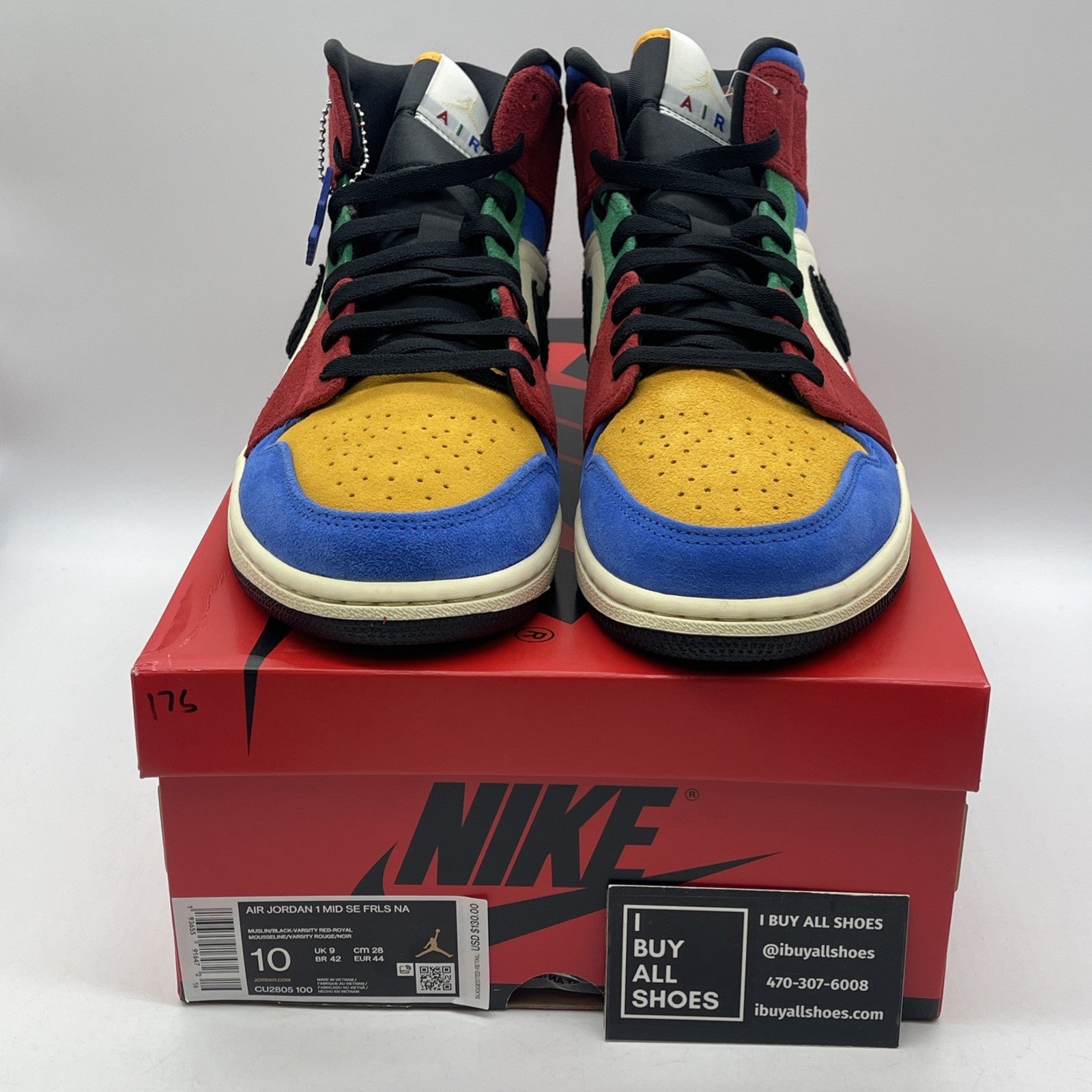 Size 10 - Blue The Great x Air Jordan 1 Mid Fearless Suede (CU2805-100)
