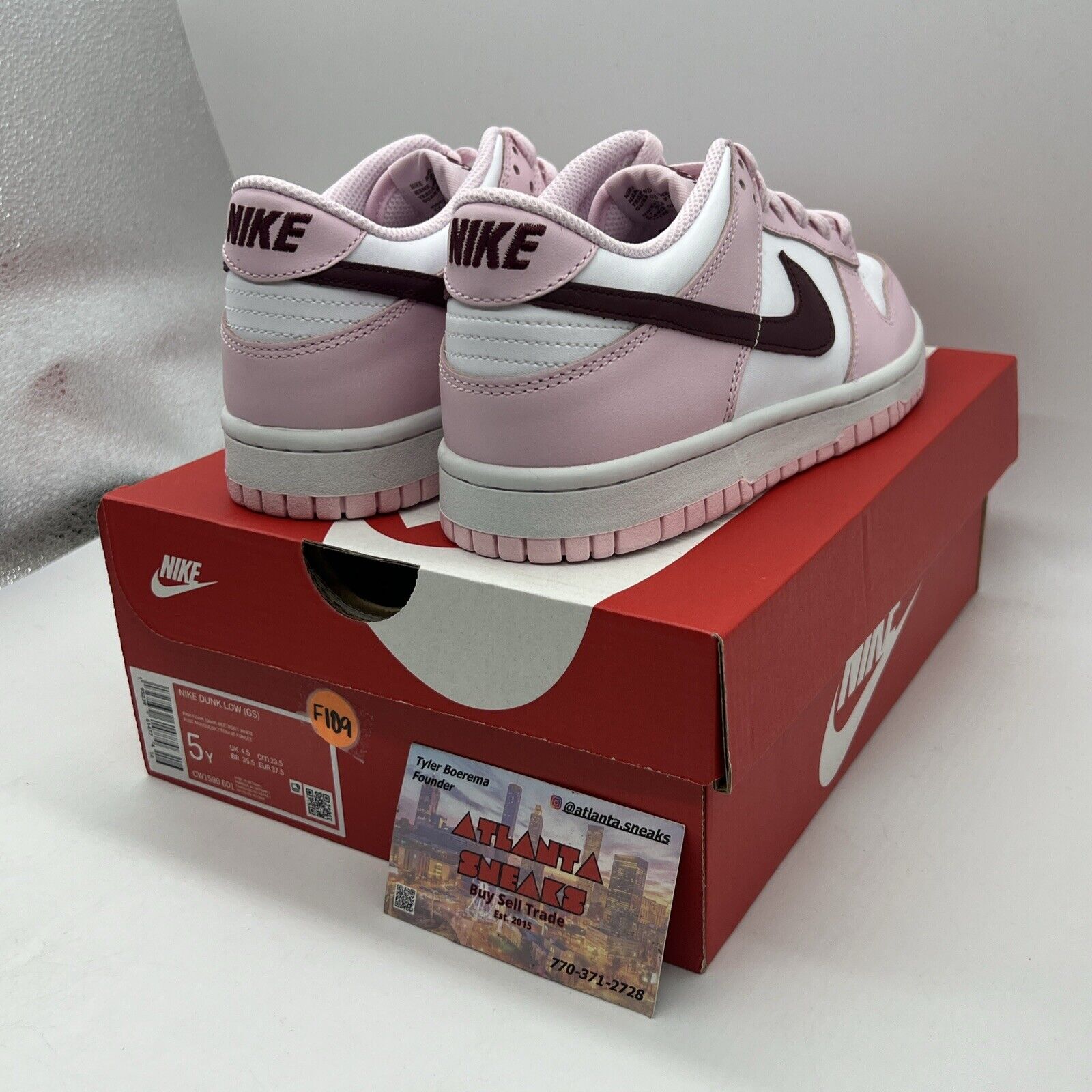 Size 5Y GS Dunk Low GS ‘Pink Foam’ Brand New Og All