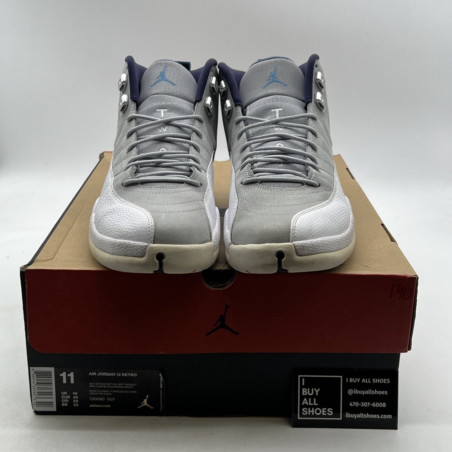 Size 11 - Air Jordan 12 Retro Grey University Blue (130690-007)