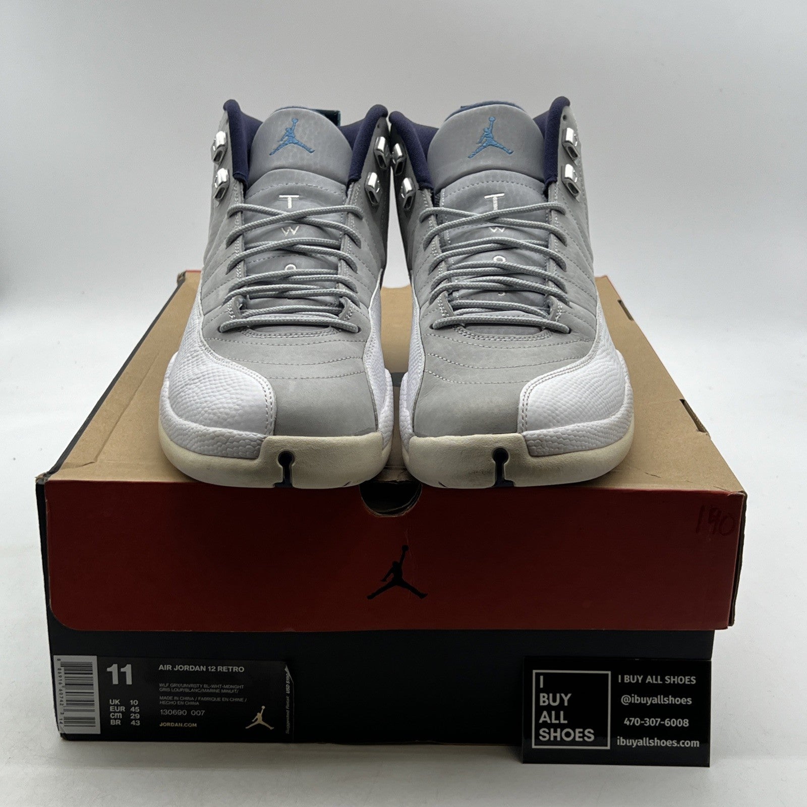 Size 11 - Air Jordan 12 Retro Grey University Blue (130690-007)