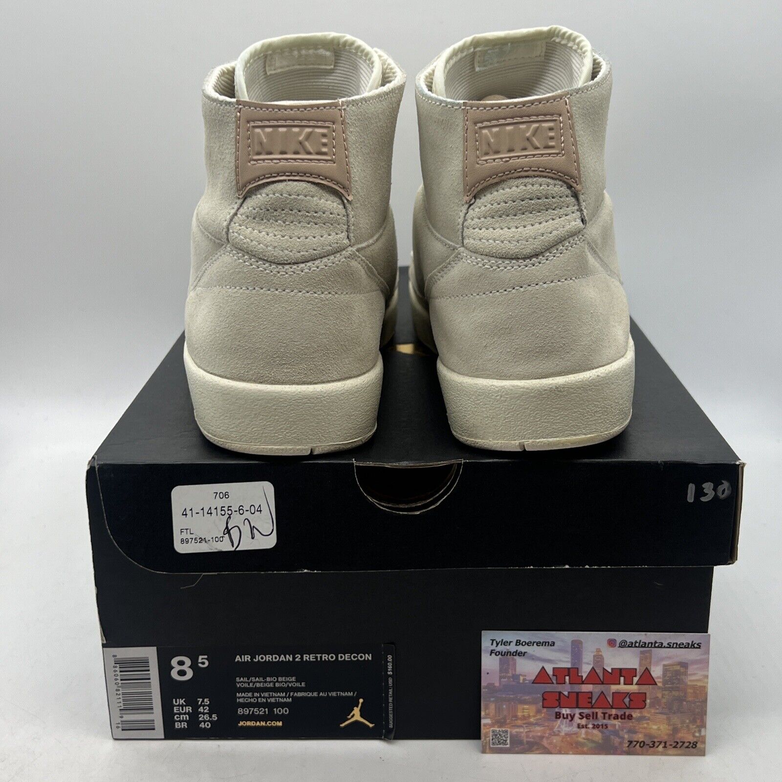 Size 8.5 - Air Jordan 2 Retro Deconstructed Sail (897521-100)