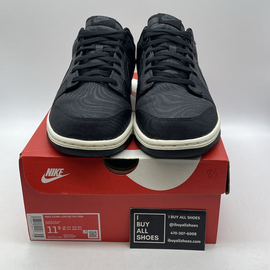 Size 11.5 - Nike Dunk Low Black Canvas Suede Leather (DV7211-001)