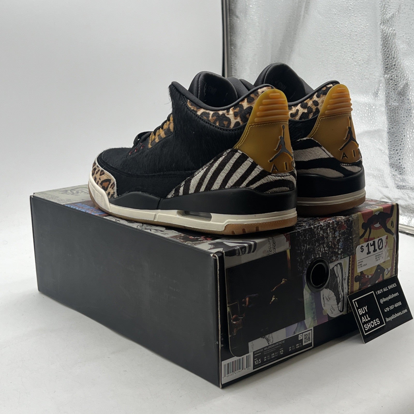 Size 10.5 - Air Jordan 3 Retro SE Animal Instinct (CK4344-002)