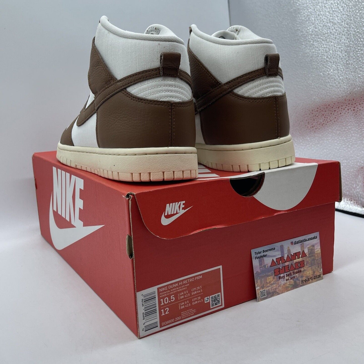 Size 10.5 - Nike Dunk Vintage High Certified Fresh - Pecan White (DQ8800-200)