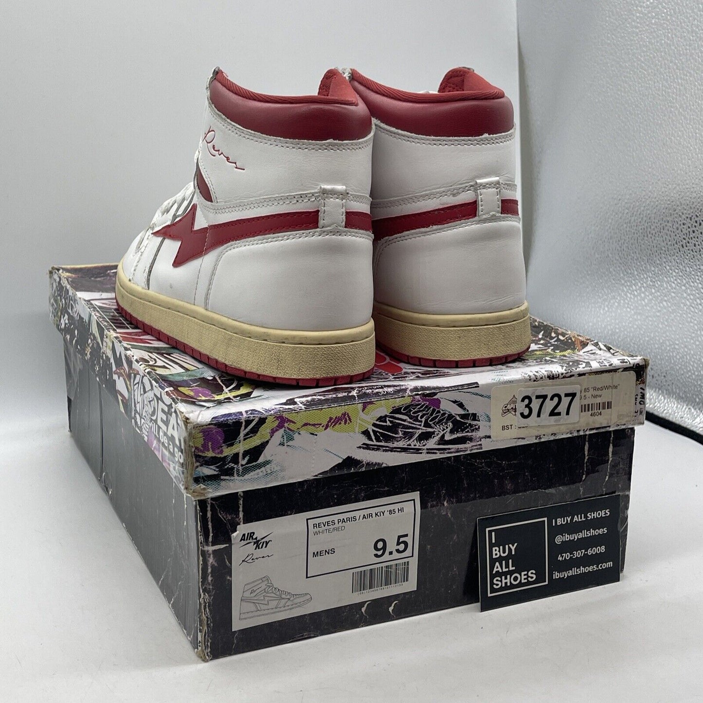 Size 9.5 -reeves paris air kiy Jordan 1 metallic red leather retro 1 of high 85
