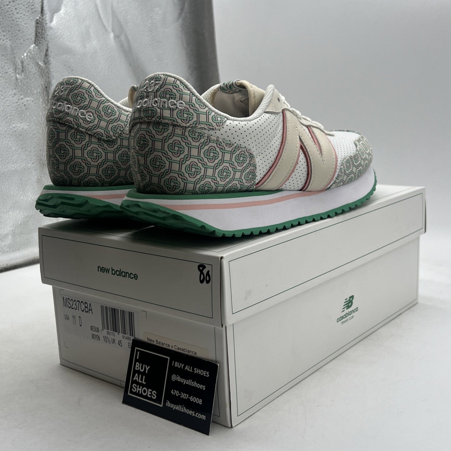 Size 11 - Casablanca x New Balance 237 Munsell White Green (MS237CBA)