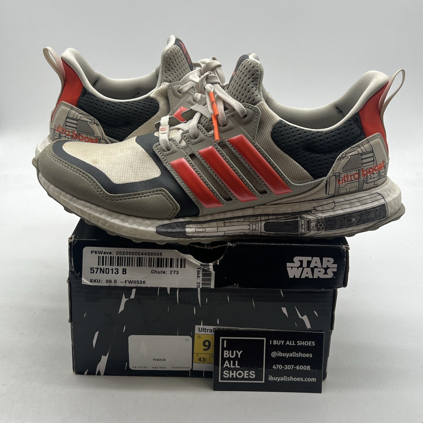 Size 9.5 - adidas Star Wars x UltraBoost X-Wing Starfighter (FW0536)