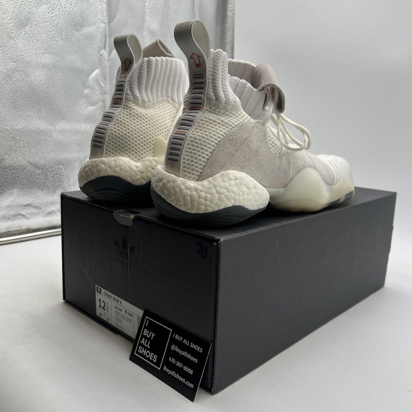 Size 12 - adidas Crazy BYW X Cloud White (B42246)
