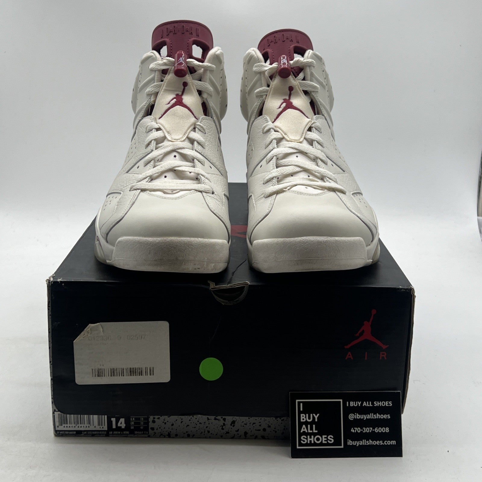 Size 14 - Air Jordan 6 Retro 2015 Maroon (384664-116)