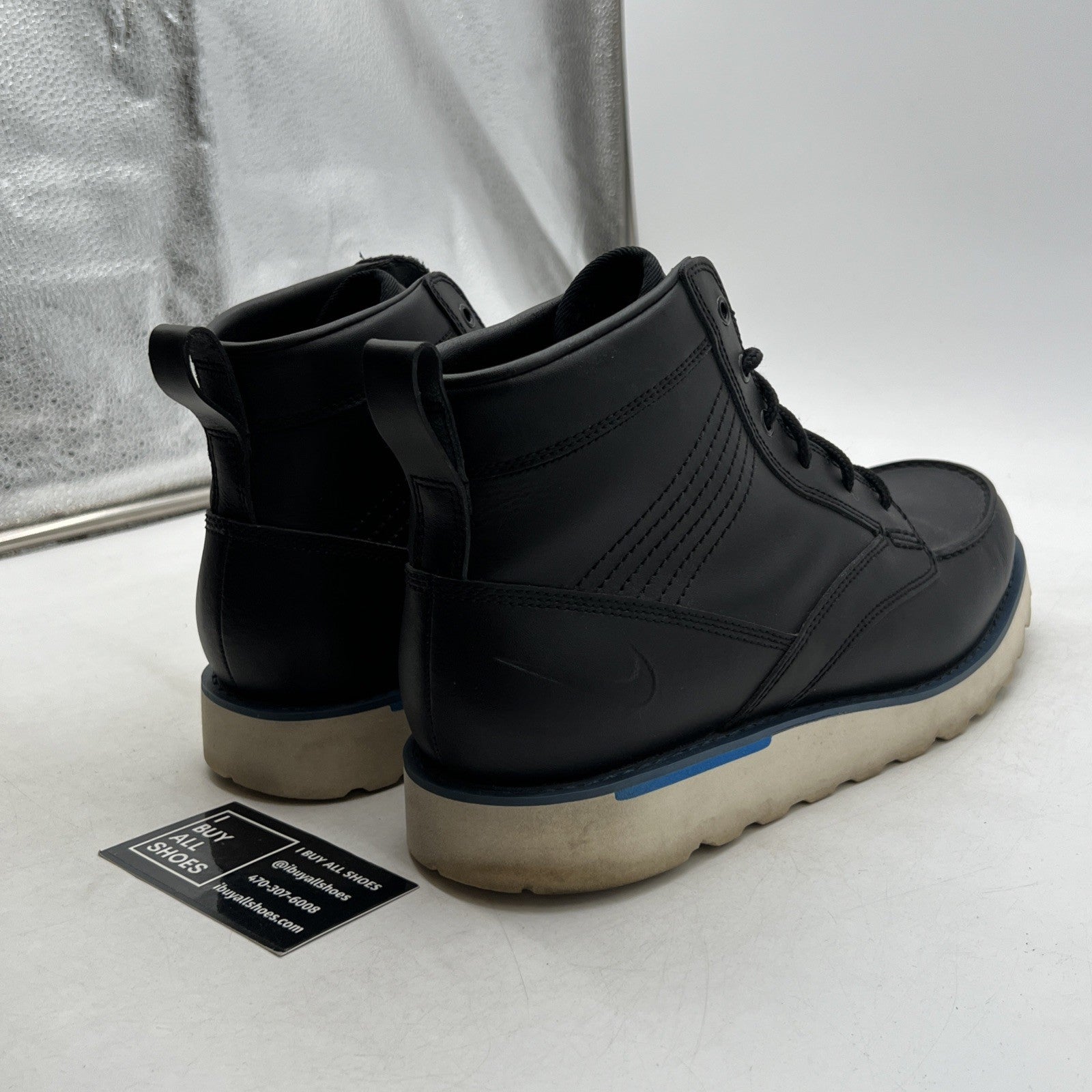 Size 12 - NIKE ACG KINGMAN Lightweight Welted Black Leather (525387-044)