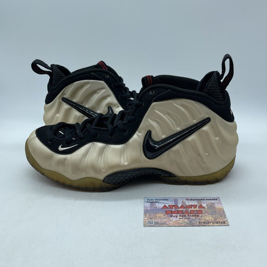 Size 8 - Nike Air Foamposite Pro 2010 Pearl Black Suede Tan Leather (624041-206)