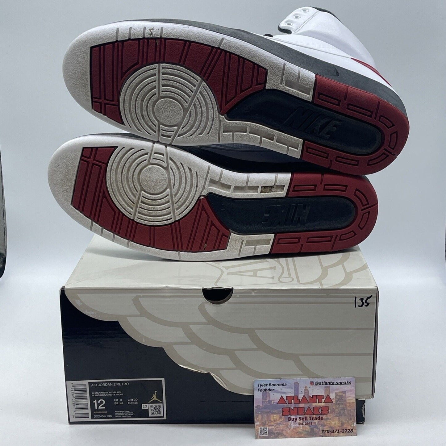 Size 12 - Jordan 2 Retro Mid Chicago Red Black White Leather (DX2454-106)
