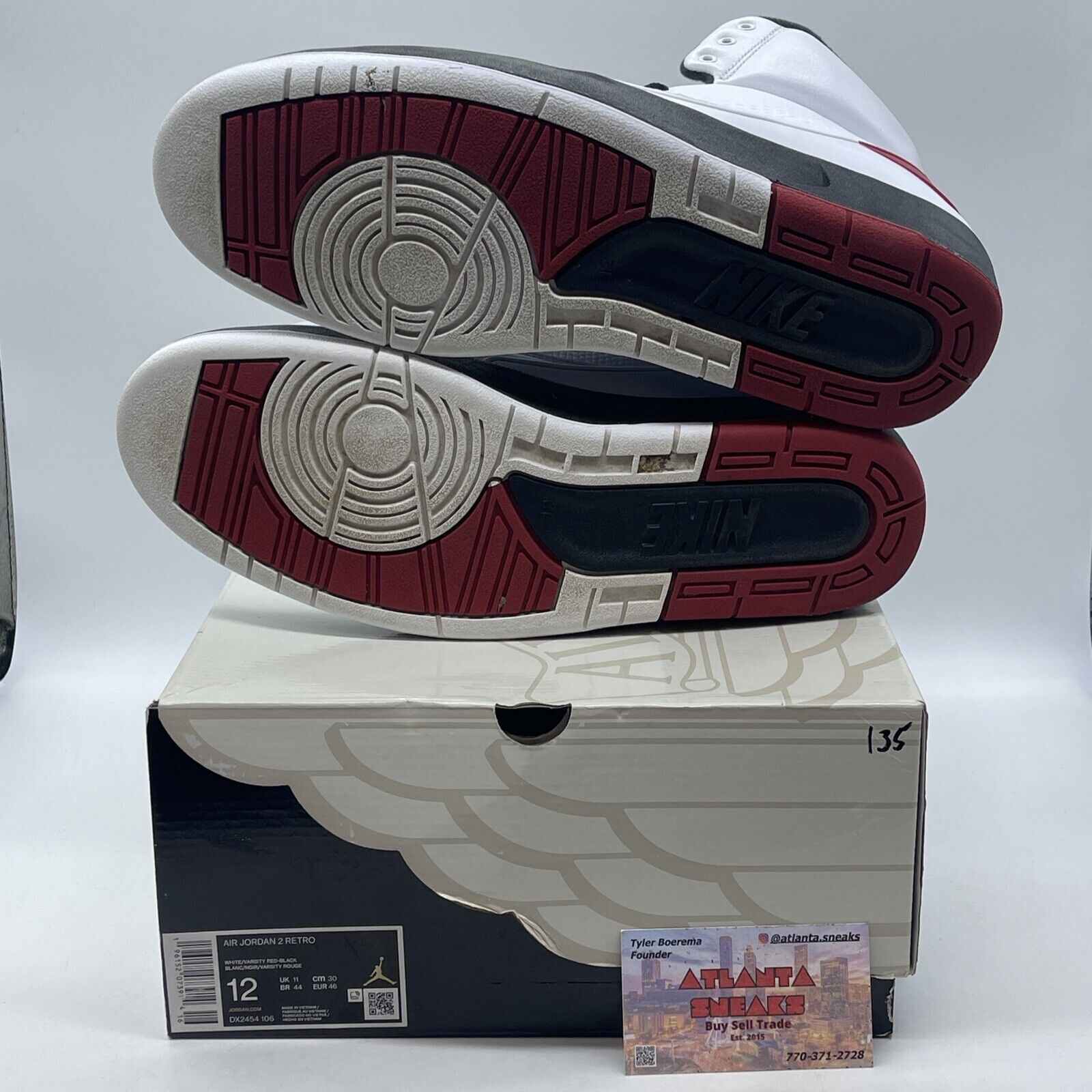 Size 12 - Jordan 2 Retro Mid Chicago Red Black White Leather (DX2454-106)