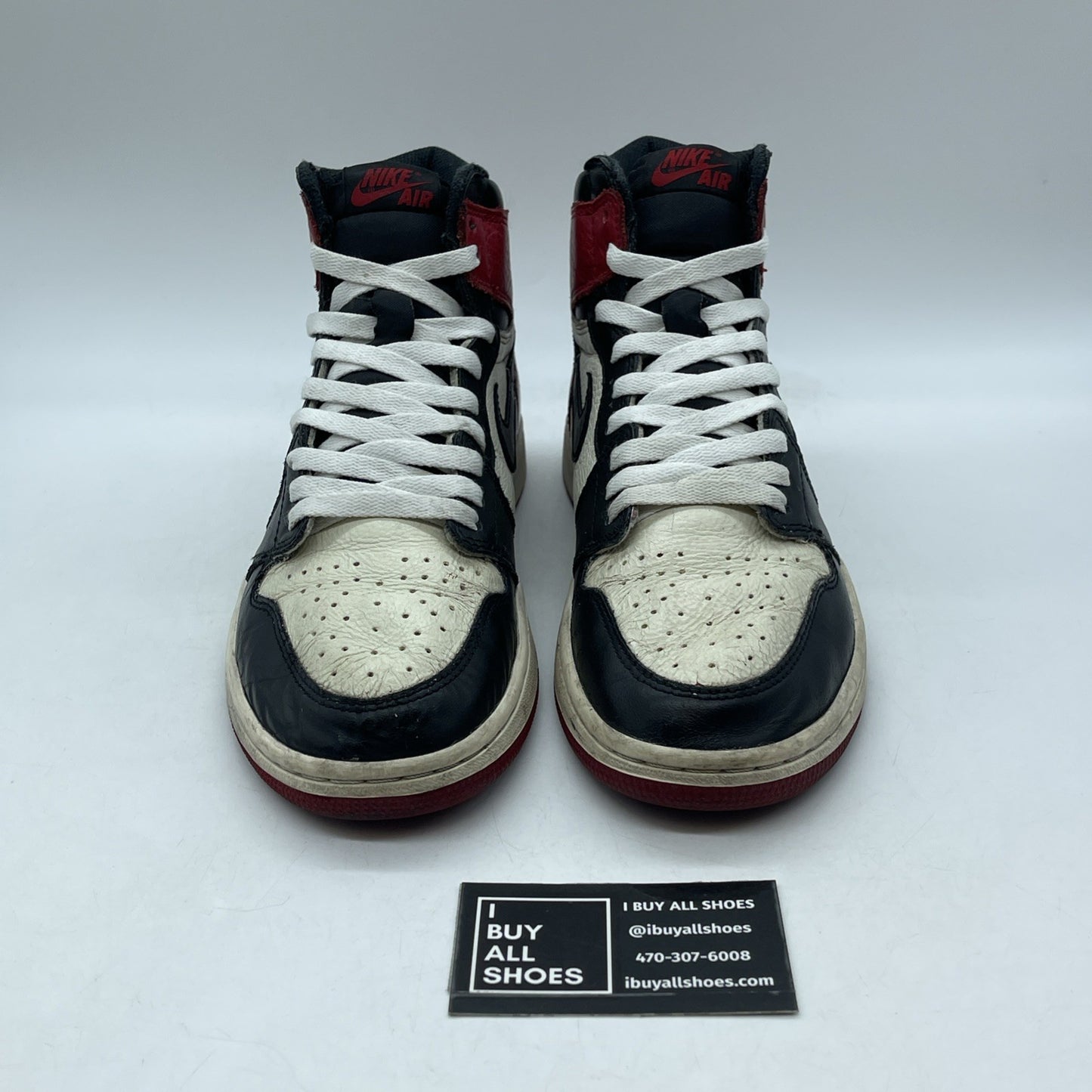 Size 8.5 - Jordan 1 Retro OG High Bred Toe Black Red Leather (555088-610)