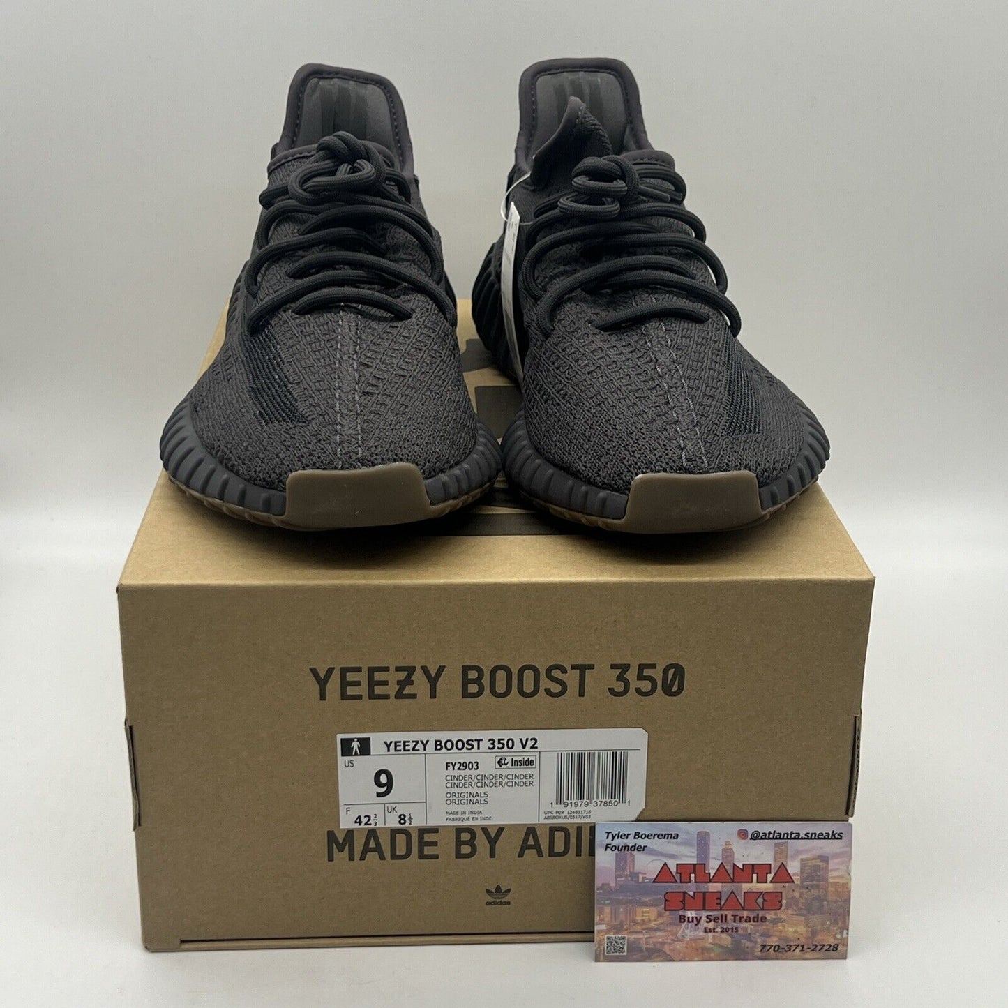 Size 9 - adidas Yeezy Boost 350 V2 Low Cinder Non-Reflective Brand New Og All DS