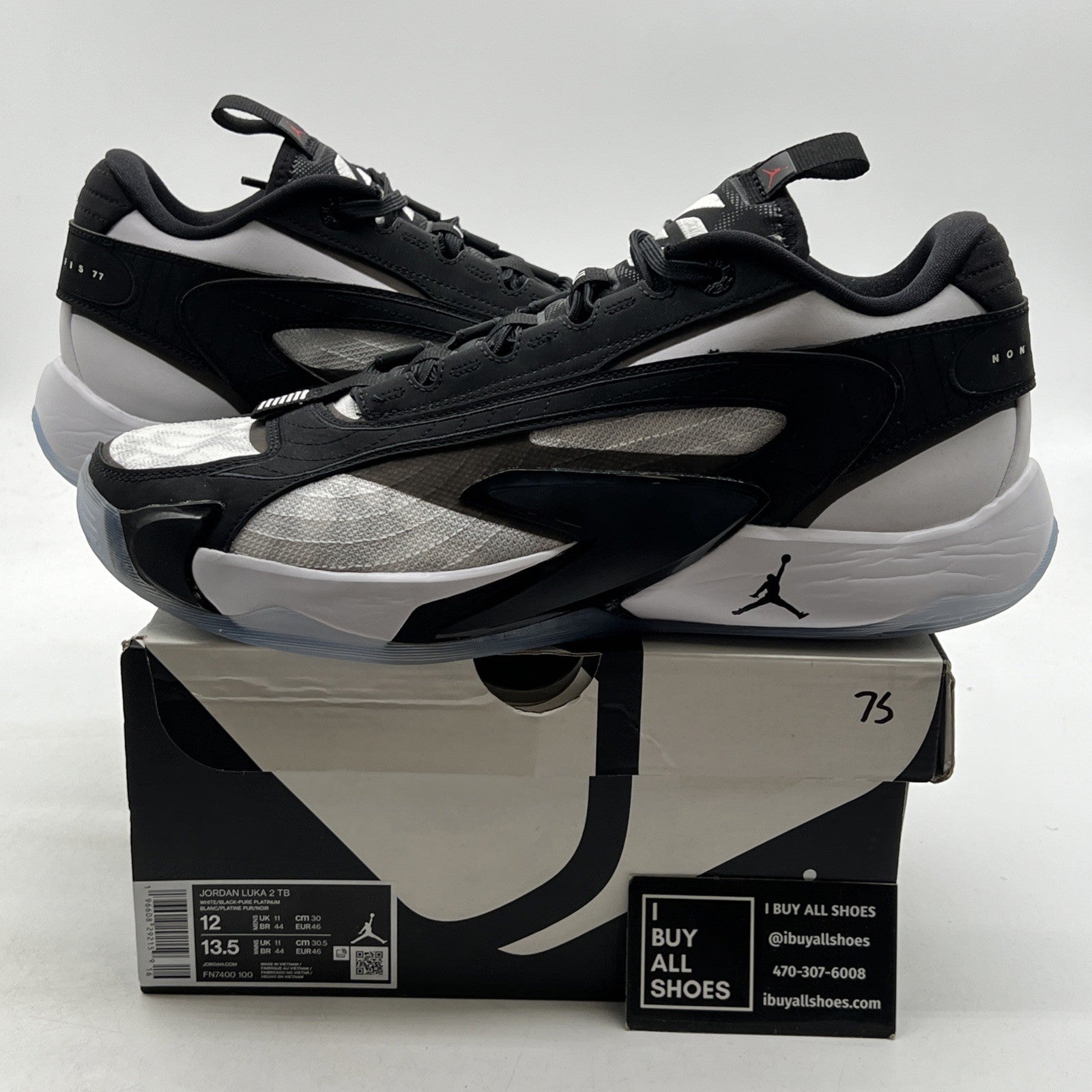 Size 12 - Jordan Luka 2 TB Black White (FN7400-100)