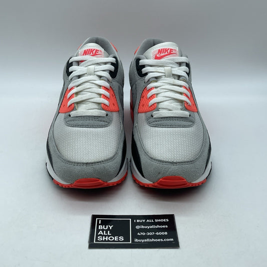 Size 10.5 - Nike Air Max 90 2020 Infrared Grey Black Suede Leather (CT1685-100)
