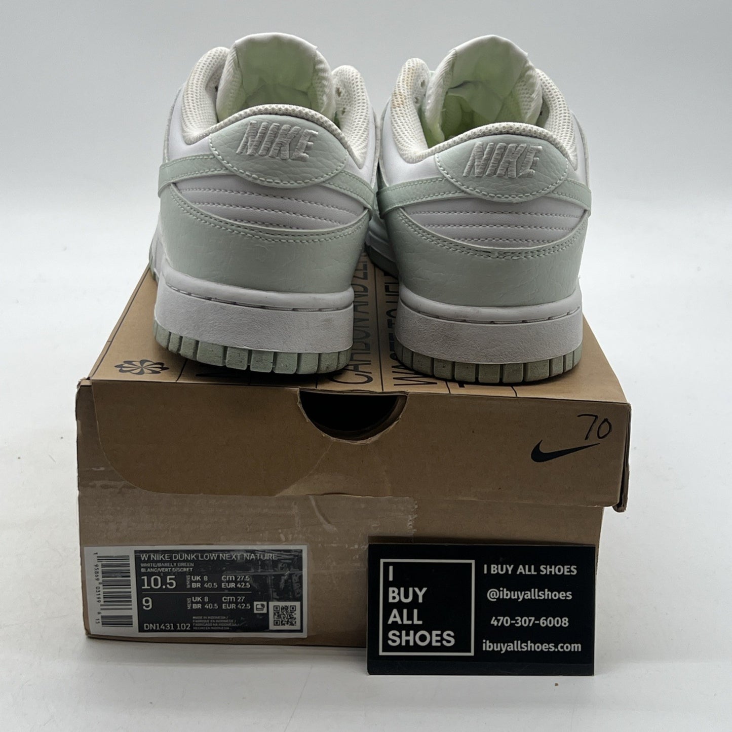 Size 10.5W - Nike Women’s Dunk Low Next Nature White Mint (DN1431-102)