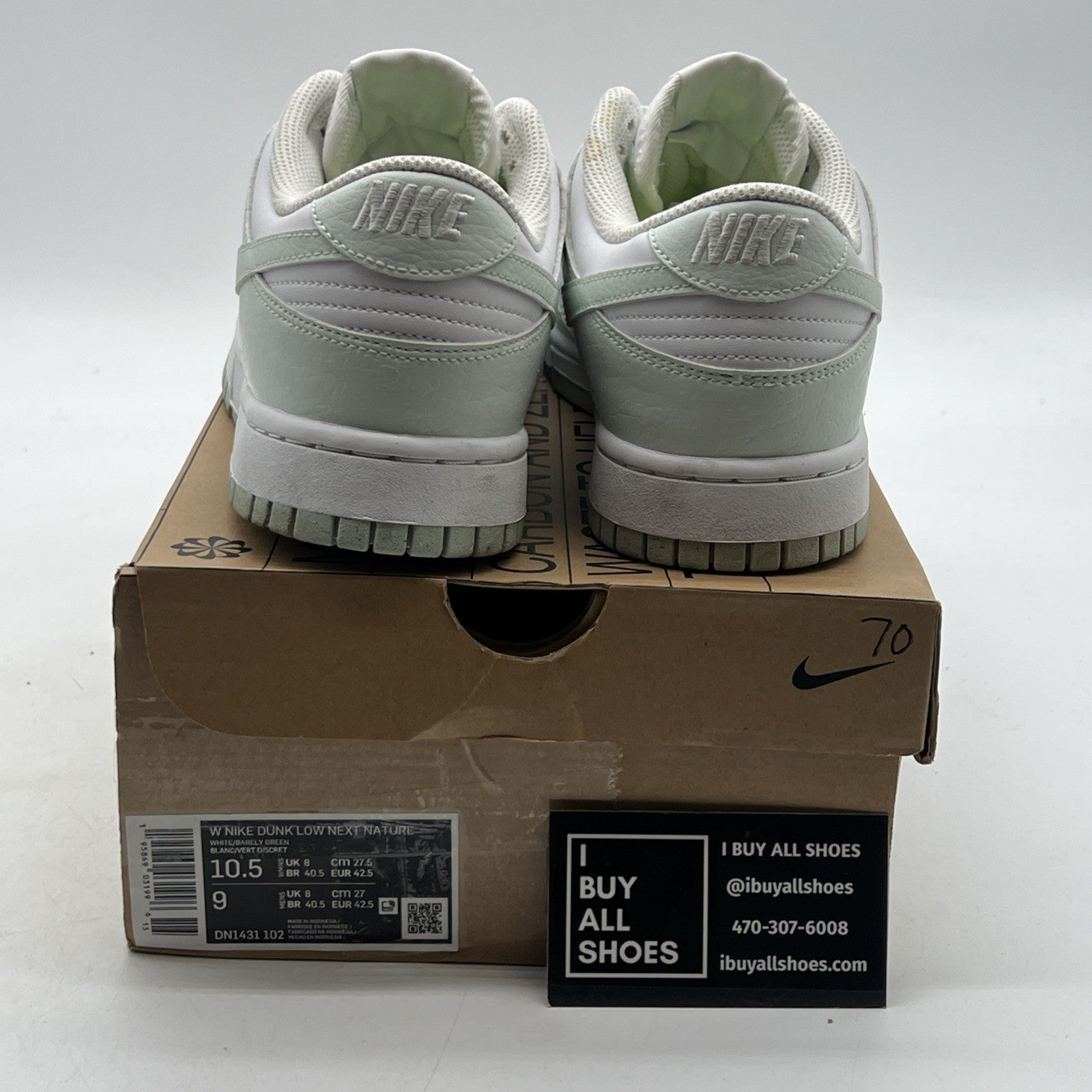 Size 10.5W - Nike Women’s Dunk Low Next Nature White Mint (DN1431-102)