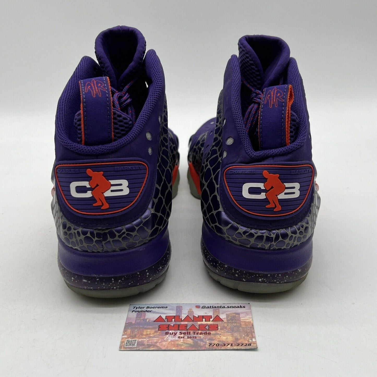 Size 13 - Nike Barkley Posite Max Phoenix Suns Orange White Suede (554097-581)