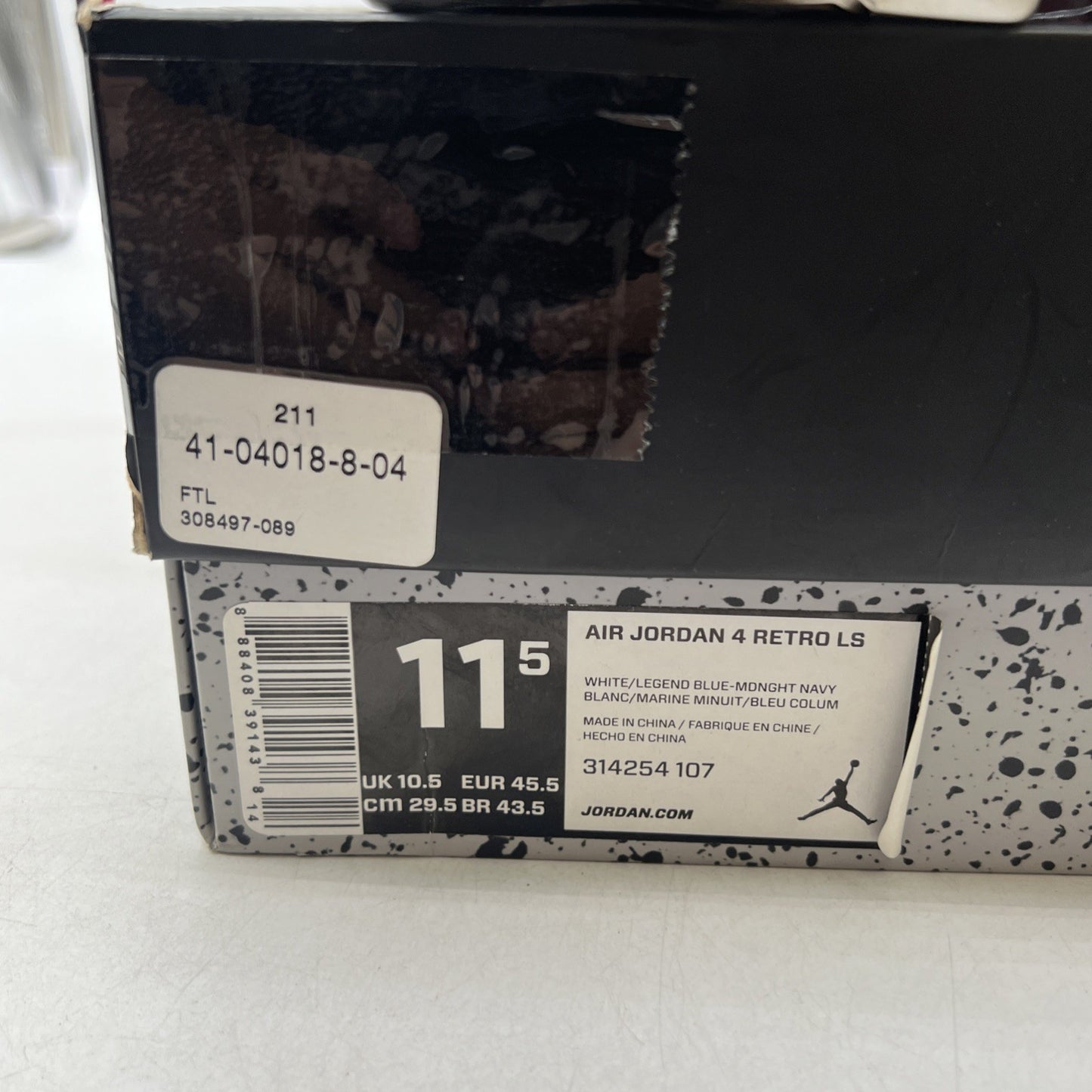 Size 11.5 - Air Jordan 4 Retro LS Columbia (314254-107)