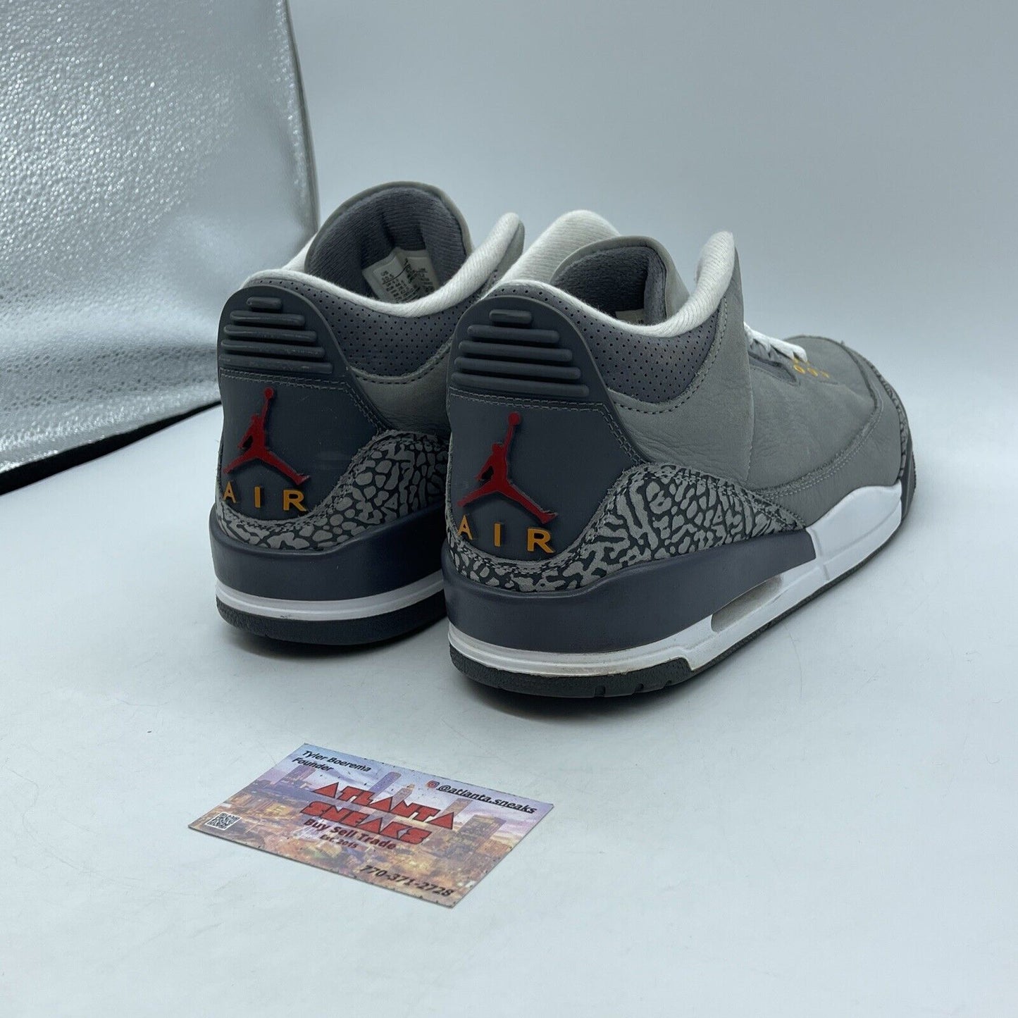 Size 10.5 - Jordan 3 Retro Mid Cool Grey Suede Leather White (CT8532-012)