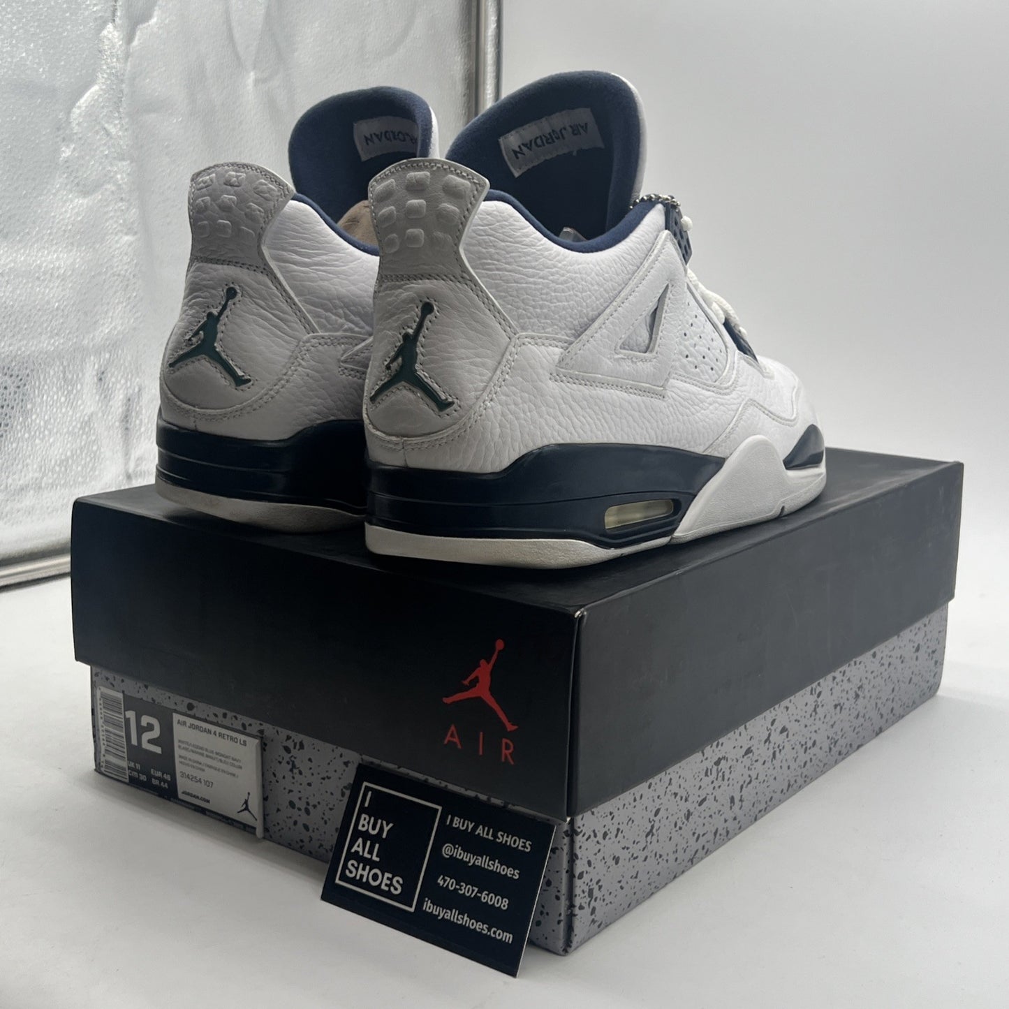 Size 12 - Air Jordan 4 Retro LS Columbia (314254-107)