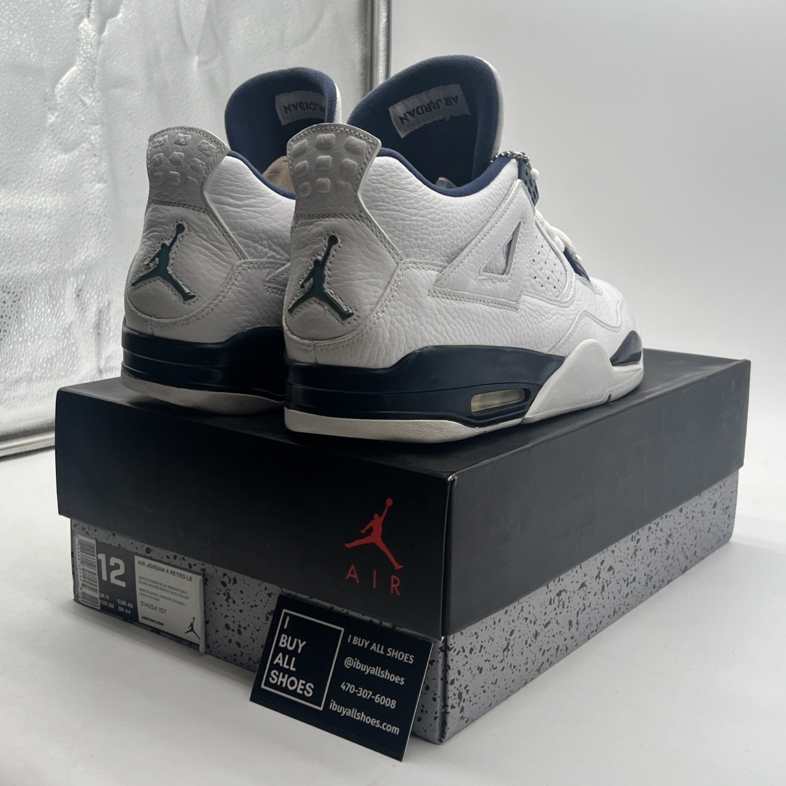 Size 12 - Air Jordan 4 Retro LS Columbia (314254-107)